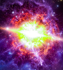Астрофизики наблюдали взрыв редкой сверхновой. Она «выбросила» в космос почти два Солнца
