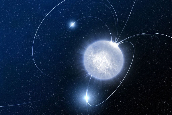 Обнаружен магнетар, вероятно, сформировавшийся совсем недавно из двух нейтронных звезд